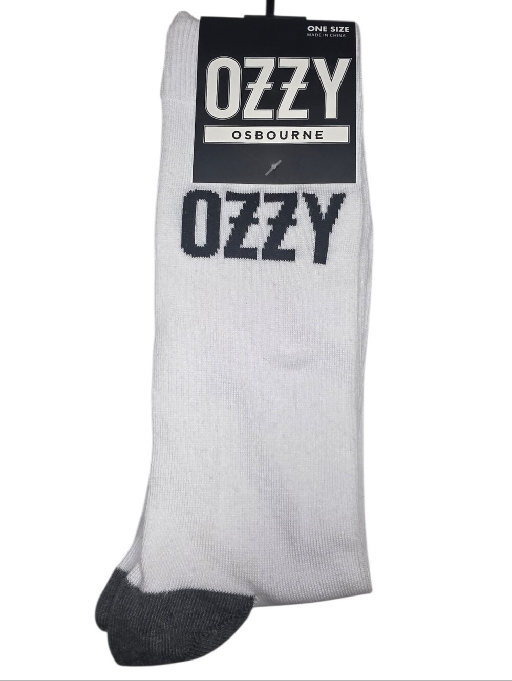Ozzy Osbourne White Crew Socks Offically Licensed Accessories By Perri's Socks